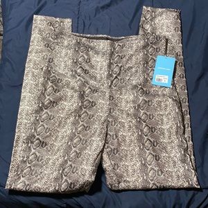 Yummie faux leather snake leggings